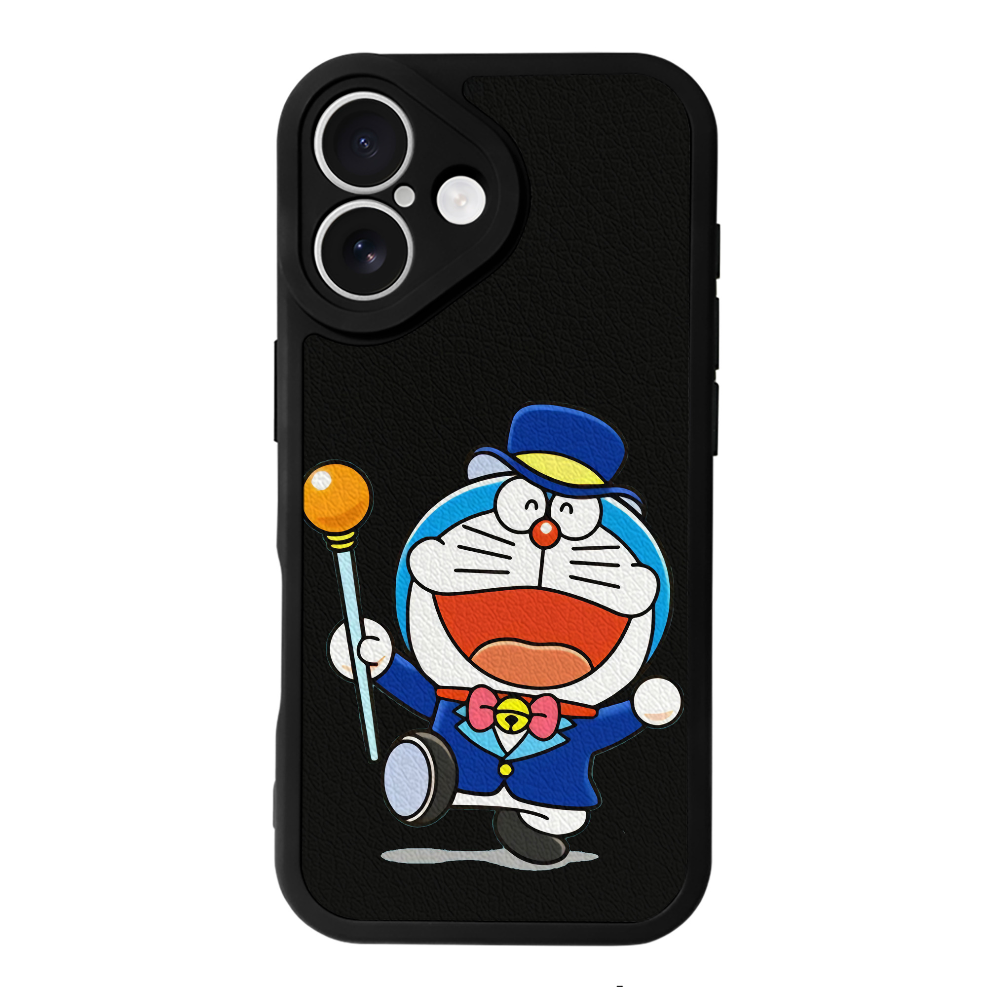 （画像用） ドラえもん Doraemon 【iPhone 16シリーズ対応】シリコンスマホケース（レザー調） 材質：シリコン